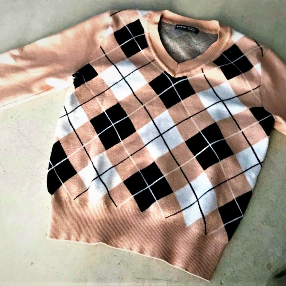 Argyle Sweater - Womens Small